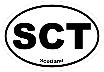 Scotland Sct Oval Sticker