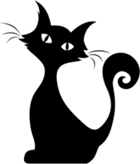 Scraggily Sitting Cat Sticker