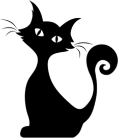 Scraggily Sitting Cat Sticker