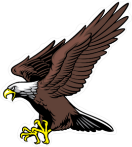 Screaming Eagle Mascot Sticker