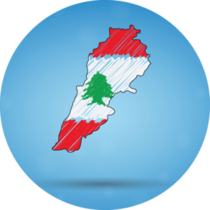 Scribble Map Lebanon Sticker
