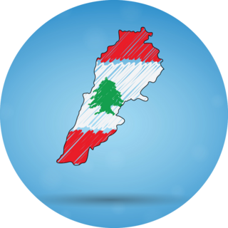 Scribble Map Lebanon Sticker