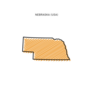 Scribble Map Of Nebraska Sticker