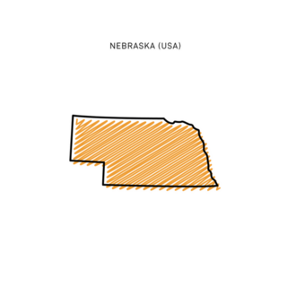 Scribble Map Of Nebraska Sticker