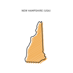 Scribble Map Of New Hampshire Sticker