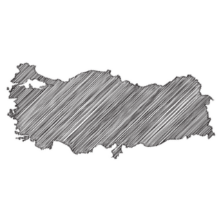 Scribble Map Of Turkey Sticker