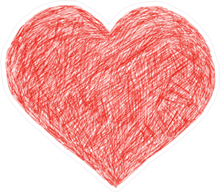 Scribbled Heart Sticker