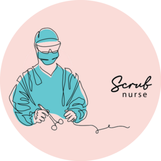 Scrub Nurse Illustration Sticker