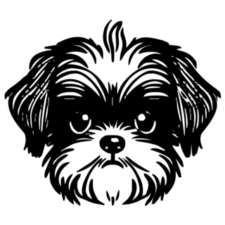 Scruffy Shih Tzu Sticker