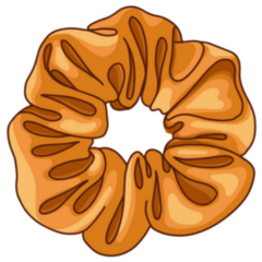 Scrunchie Cartoon Style 90s Sticker