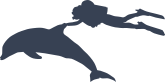Scuba Diver With Dolphin Sticker