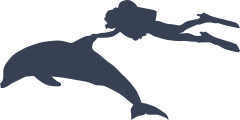 Scuba Diver With Dolphin Sticker