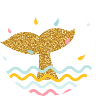 Sea Adventure Glitter Dolphin Sticker