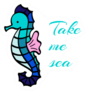 Sea Animal Seahorse Sticker