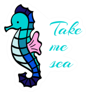 Sea Animal Seahorse Sticker