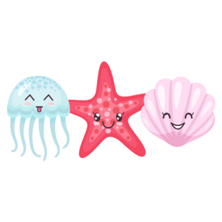 Sea Animals Kawaii Sticker