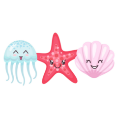 Sea Animals Kawaii Sticker