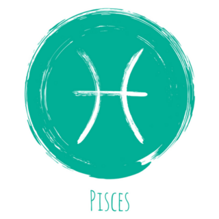 Sea Green Pisces Horoscope Icon Sticker