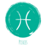 Sea Green Pisces Horoscope Icon Sticker