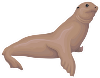 Sea Lion Animal Cartoon Sticker