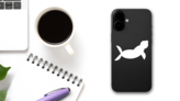 Sea Lion Shape Seal Sticker on a Phone (New) example
