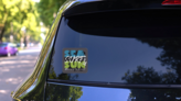 Sea, Surf & Sun Sticker on a Rear Car Window (New) example