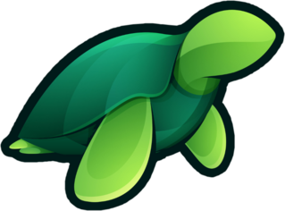Sea Turtle Simple Geometric Sticker