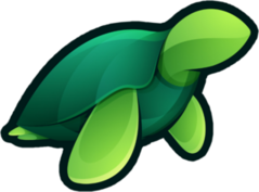 Sea Turtle Simple Geometric Sticker