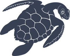 Sea Turtle Smiling Sticker