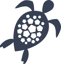 Sea Turtle With Cool Hexagon Shell Sticker