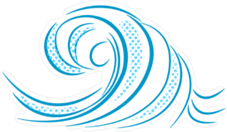 Sea Wave Illustration Sticker
