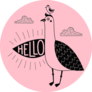Seagull Hello Clouds Sticker