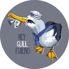 Seagull Hey Old Friend Sticker 