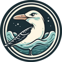 Seagull In Stars Sticker