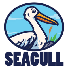Seagull Lettering Sticker
