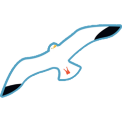 Seagull On Blue Sky Sticker