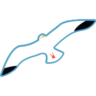 Seagull On Blue Sky Sticker