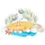 Seagull On Sandy Beach Sticker