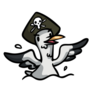 Seagull Pirate Sticker