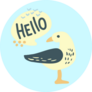 Seagull Says Hello Sticker