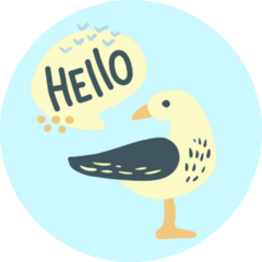 Seagull Says Hello Sticker