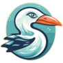 Seagull Shaped Mascot Sticker