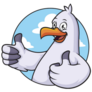 Seagull Thumbs Up Sticker