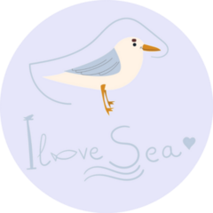 Seagulls Love Sea Sticker