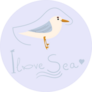 Seagulls Love Sea Sticker