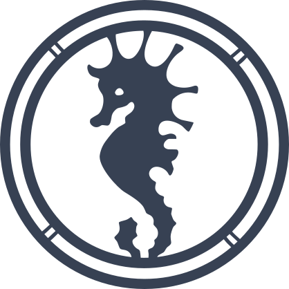 Seahorse In A Circle Frame Sticker