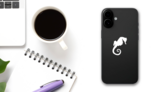 Seahorse Sticker on a Phone (New) example