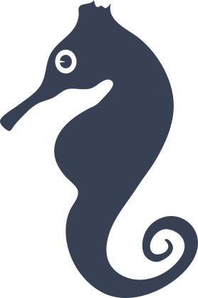Seahorse With Big Belly Sticker