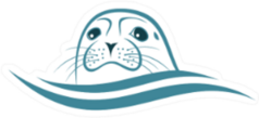 Seal Animal Icon Blue Sticker