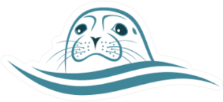 Seal Animal Icon Blue Sticker